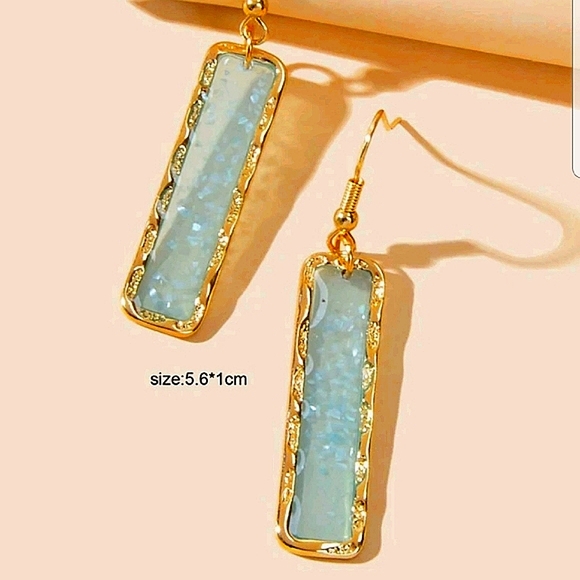 CLEARANCE 💖Geometric Drop Earrings - Picture 3 of 3